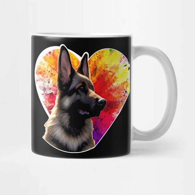 Heart German Shepherd Dog Loyal Love For The Breed GSD by DesignFunk